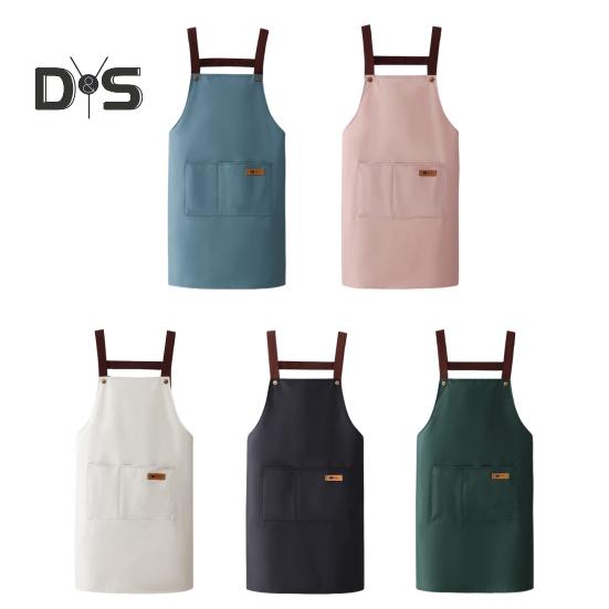 Водонепроницаемый фартук с большим карманом, маслостойкий, пыленепроницаемый, кухонный фартук с регулируемым ремешком, универсальный поварской фартук для мясников и маляров