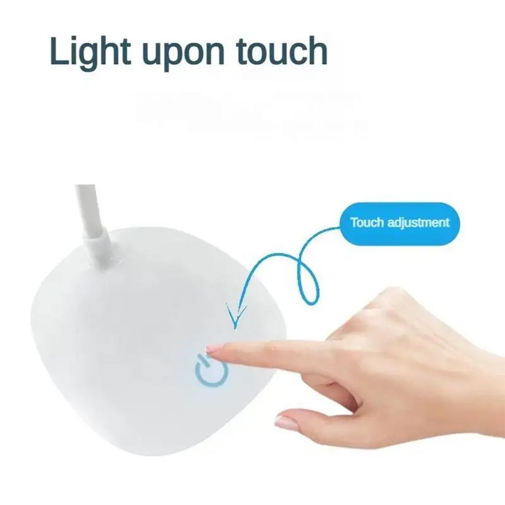 Portable USB Rechargeable Desk Lamp Touch 3 Modes Dimming Table Lamp Eye Protection For Office Bedroom Bedside Reading Light