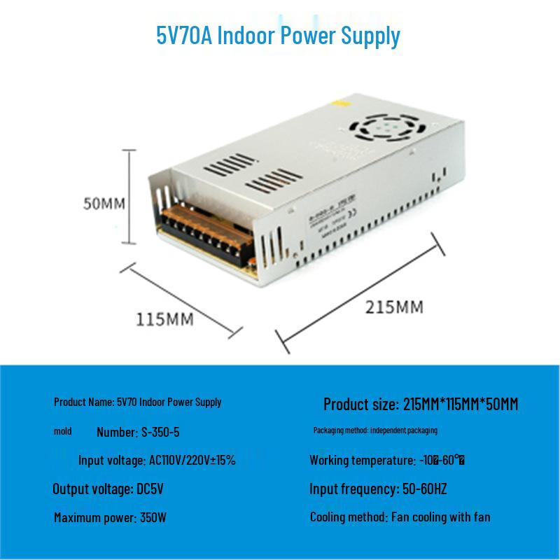 220V to 24V/12V/5V DC LED Power Supply Transformer for LED Strips, 2A/5A/10A/15A/20A