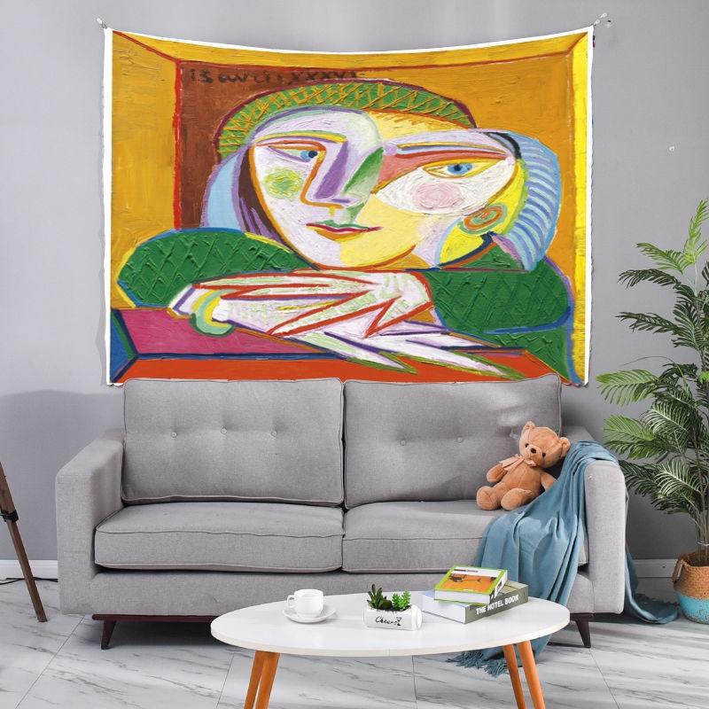 Wall Hanging Picasso Queen Abstract Art Classical Tapestry Bedroom Piano Room Background Cloth