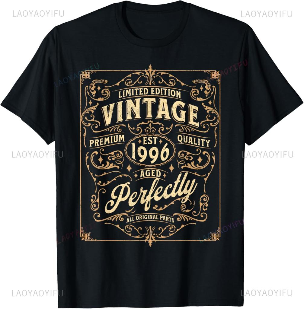 Vintage 29th Birthday Decorations Vintage 1996 29 Years Old TShirt Summer Tops Unisex and Women Short Sleeves Camisas