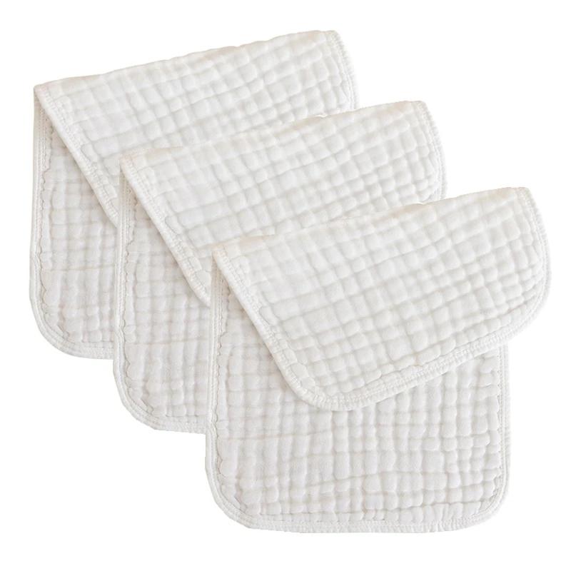 Muslin Newborn Towel Baby Items White 6 Layers Kids Hand Face Towels 100% Cotton Baby Bibs Burp Cloth 1/3Pcs 25*50cm Towel