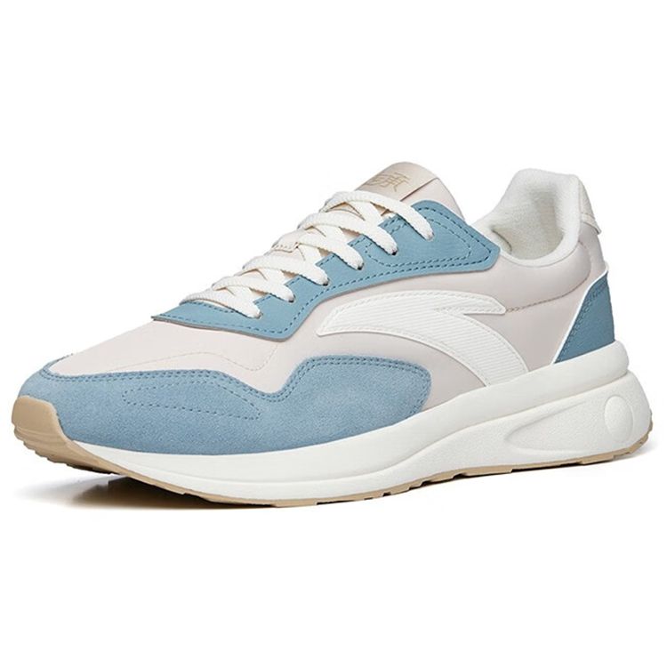 Anta Удобные универсальные повседневные туфли с низким верхом Мужские кроссовки Серо-синие 112248871-4