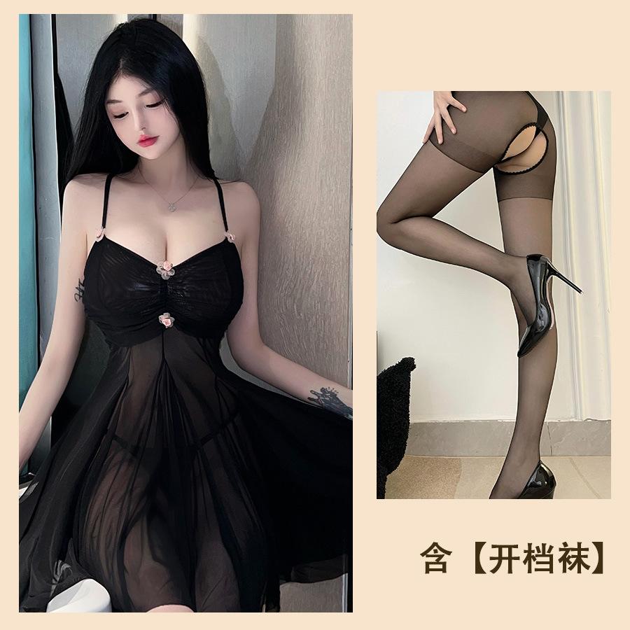 Сексуальное нижнее белье Сексуальное облегающее страстное пижамное платье Страсть Маленькая грудь Подтяжки Униформа Чистое желание Соблазнение Сексуальный костюм