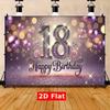 Двумерный фон для украшения вечеринки в честь 18-летия, Баннер-фотофон с фиолетовой короной и бриллиантами