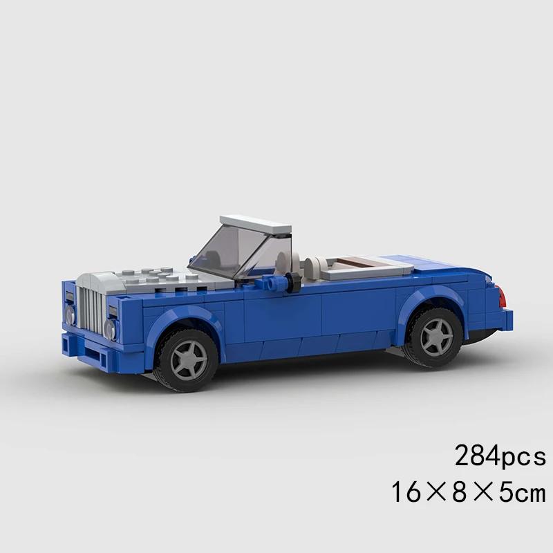 Скоростной кабриолет MOC Автомобиль Супергонка Техническое транспортное средство Модель Строительный блок Гоночный Раллийный Спортивный Кирпич Рождественский Подарок Игрушка Город