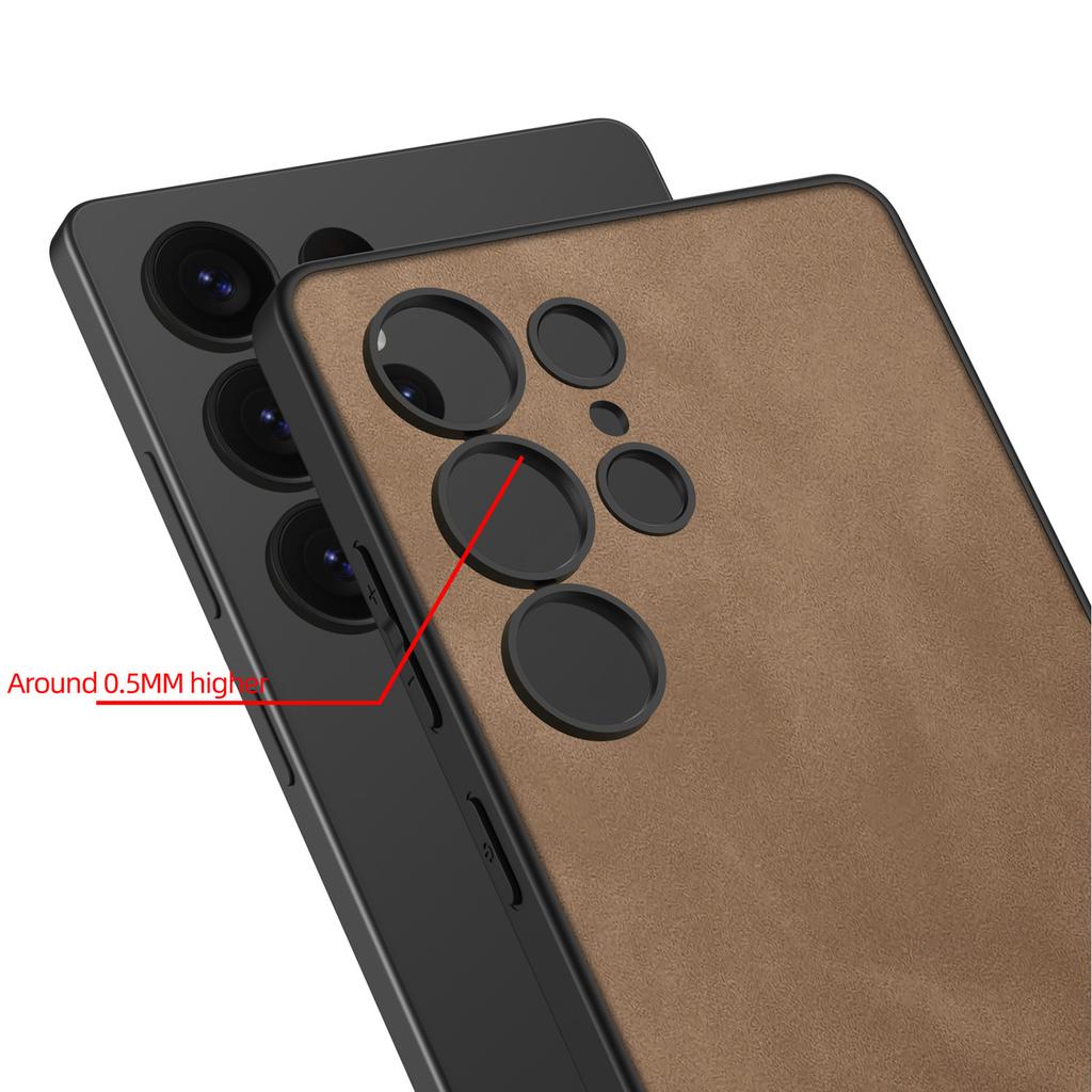 Чехол для мобильного телефона Samsung S25Ultra S25plus Матовый Однотонный Кожаный Персонализированный Простой Ультратонкий Защитный Чехол для Мужчин и Женщин