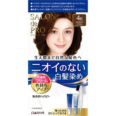 Salon de pro Fragrance-Free Hair Color Fast Dyeing Cream (для седых волос) 4E Элегантный коричневый 40г+40г (Квази-лекарство) Крем-краска для седеющих волос