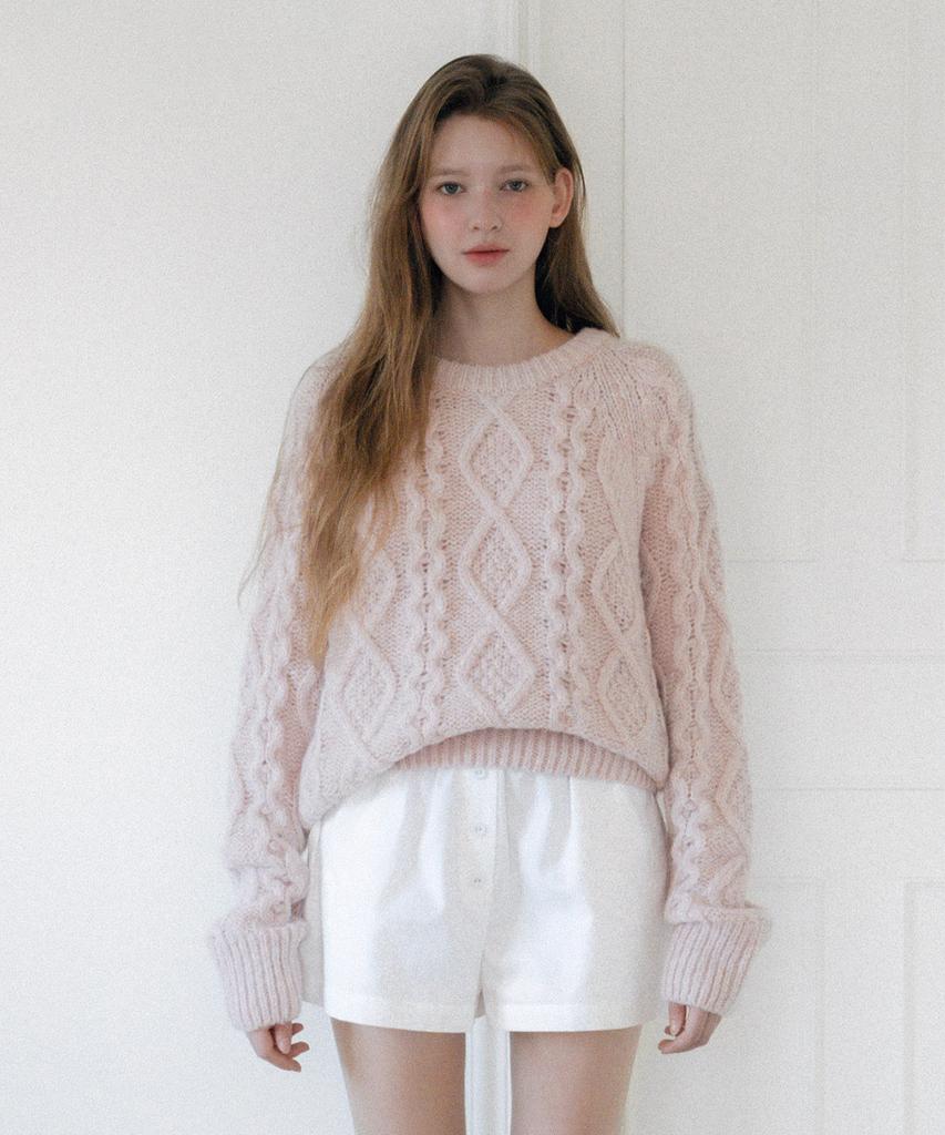 LETTERA [Unisex] Heavywool Alpaca Fisherman Knit_6Colors