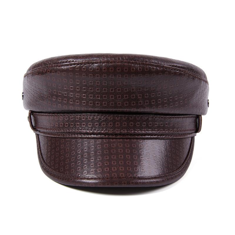 Мужские и женские темно-синие шляпы. Повседневные солнцезащитные и солнцезащитные кожаные шляпы с плоским верхом.