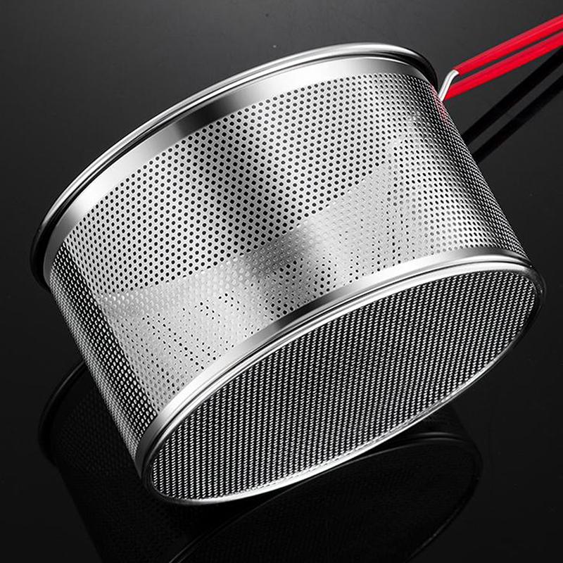 Сетка для жарки из нержавеющей стали Кухонная корзина для жарки Корзина для приготовления пищи Сковорода для жарки Масляный поддон Дуршлаг Ложка для лапши Дуршлаг Картофель фри