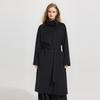 Long Stand Collar Loose Double-Faced Wool Coat