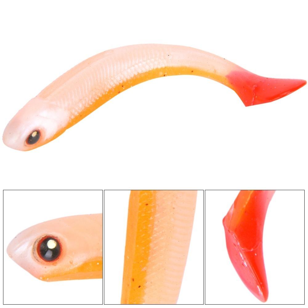 10PCS with 3D Eyes Fishing Bait 7.5cm 3.4g Fishing Lures Lifelike Swimbait Lures For Trout