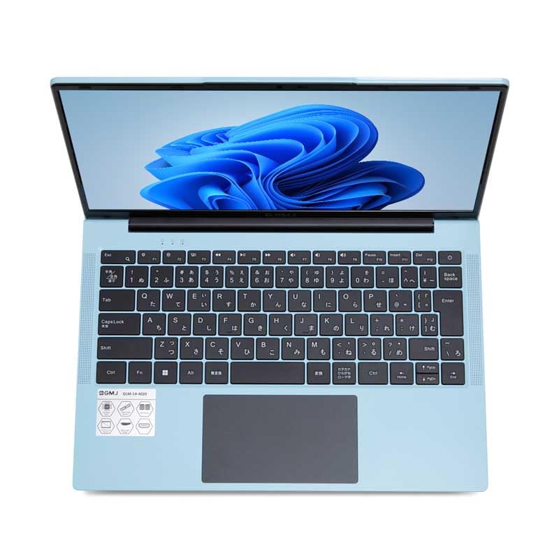 Ноутбук с Windows 11 Office дюймовый сверхлегкий тонкий SSD GM-JAPAN 14.1 128 ГБ/память 4 ГБ/веб-камера/WPS Office/Celeron/WIFI/USB3.0/HDMI (Голубой лед)