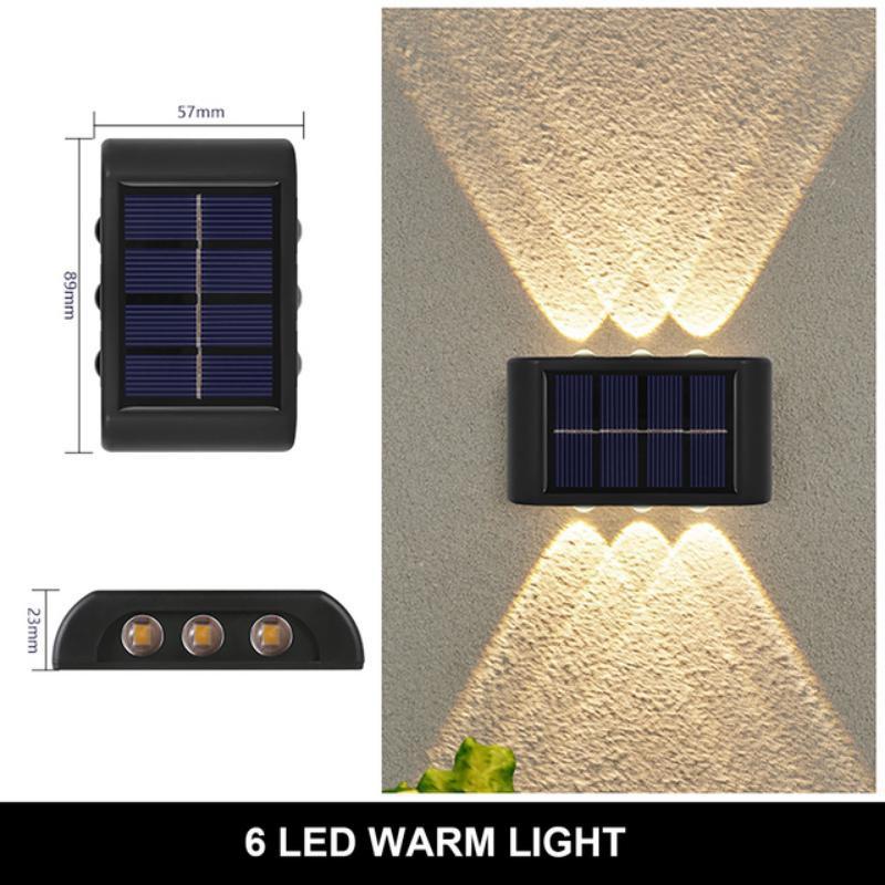 Solar Wall Lamp Outdoor Garden Lamp Waterproof Up and Down Luminous Lighting