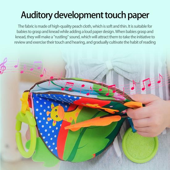 Раннее обучение головоломка игрушки милые подвесные детские мягкие погремушки тканевая книга прорезыватель игрушка малыш