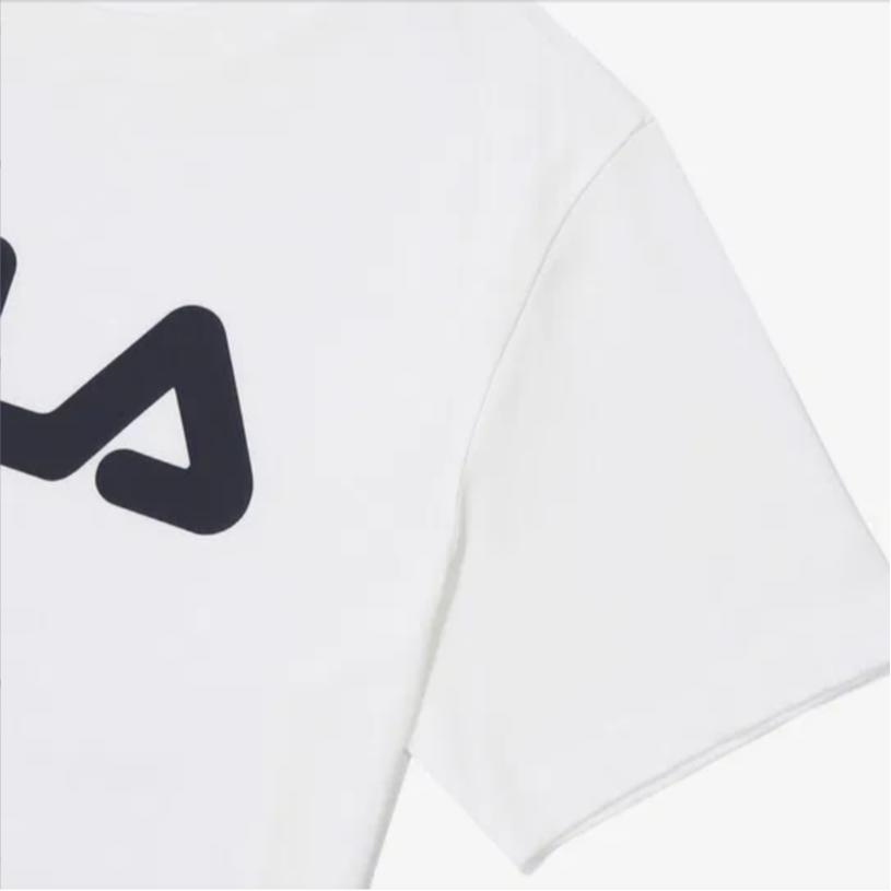 FILA T Shirts Unisex White Crew Neck Moderate Straight Fit FS2RSF2120XO-WH