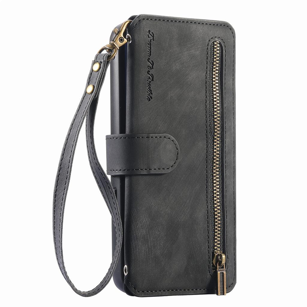 3-in-1 Luxury Leather Wallet Case for Samsung A13/A14/A15/A17...S21/S22/S23...w/ Stand, Shockproof, RFID, Multi-Slot & Zipper