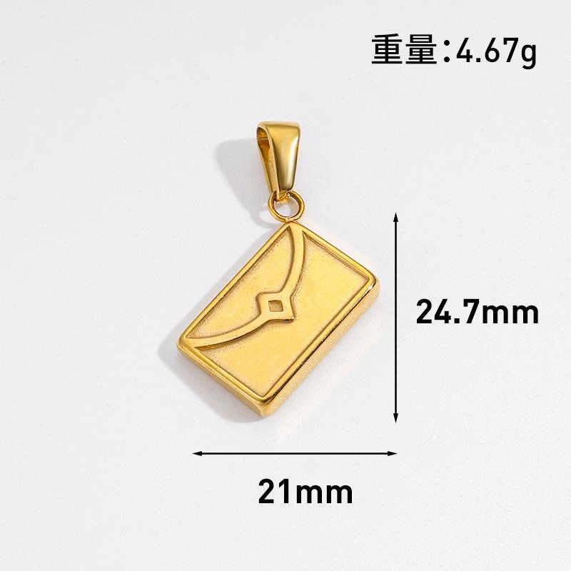 Various 18k Gold Feather Flower Charms Heart Face Pendant Stainless Steel Diy Jewelry Accessories for Necklace Bracelet Gift