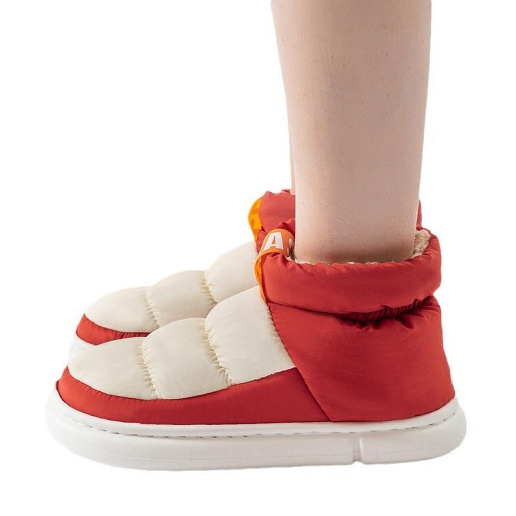 Medium High Top, Down and Cotton Shoes, Contrasting Colors, Men's and Women's, Couple's Styles, External Shoes, Warm Shoes, Plush Shoes