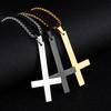 Trendy Unisex Punk Cross Necklaces Men Stainless Steel Christian Gift Graceful Pendant Women Black Necklaces