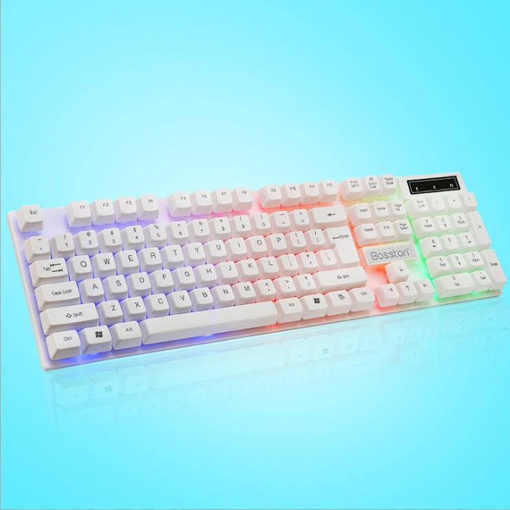 Игровой комплект Bosdon 8310: USB-клавиатура и мышь с подвесными светящимися клавишами