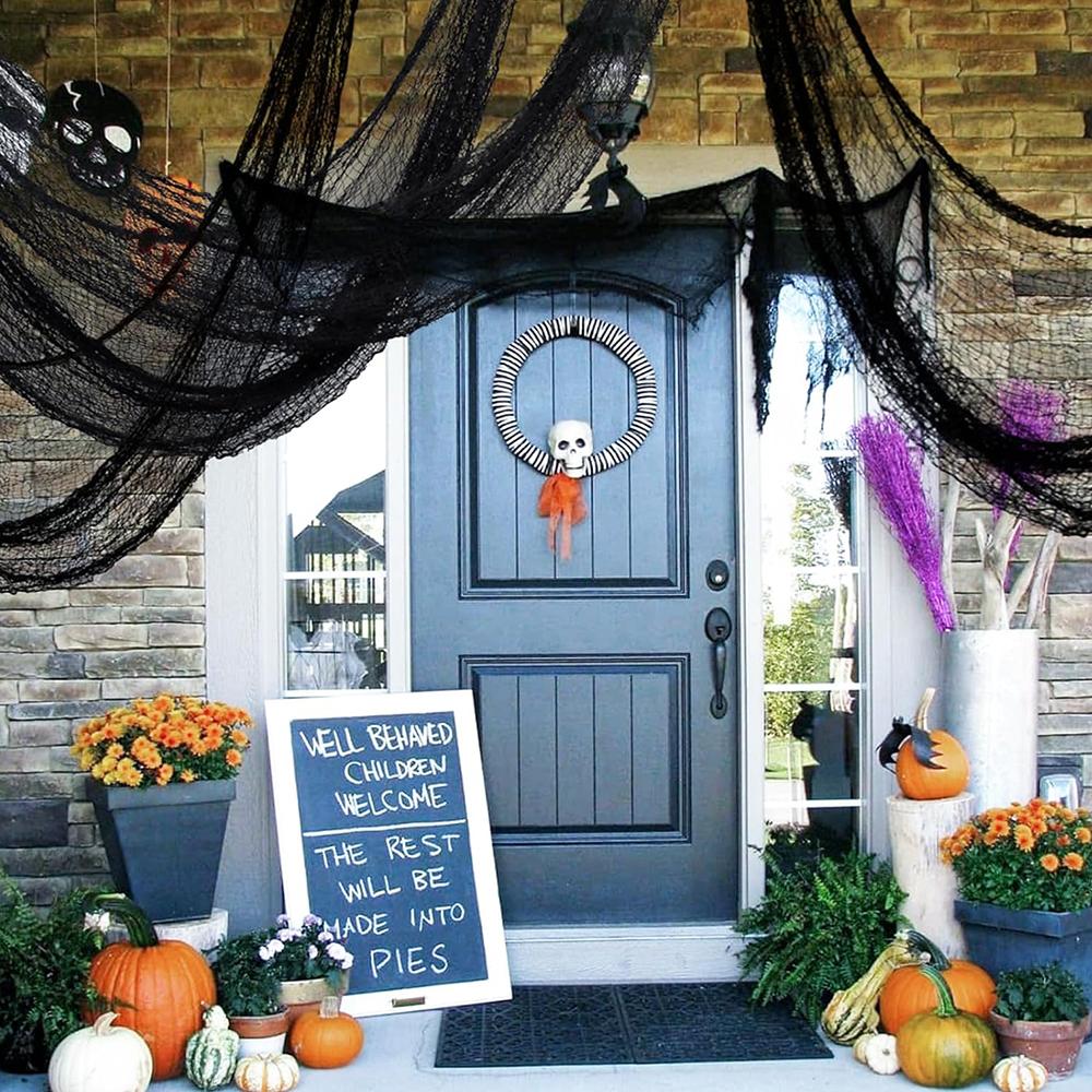 6 шт. Хэллоуинская жуткая марлевая ткань для украшения дома и двора 76x 183см/30дюймовx72дюйма