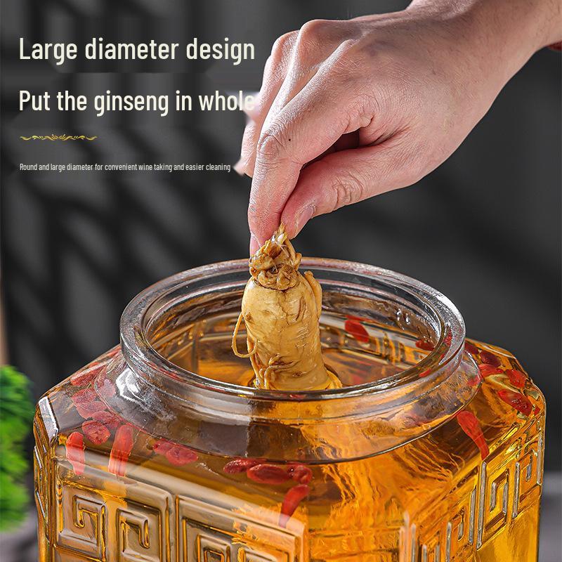 Роскошная герметичная банка для настаивания вина и байцзю с краном для домашнего использования