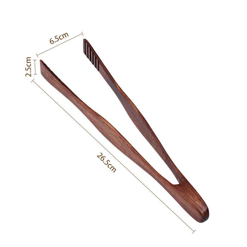 Wooden Bread Clip Kitchen Tongs Buffet Barbecue Clip Lengthened Multi-purpose Salad Food Clamp Kitchen Utensils