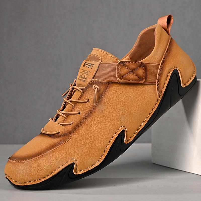 Кожаные туфли Пенни Мужские лоферы Слипоны Повседневная мужская обувь Комфортная обувь для вождения Мужская обувь на плоской подошве Прогулочная обувь Большой размер 48