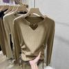Designed Drawstring Hollow Sweater Women's Long-sleeved Autumn New Style Slim Temperament Niche Knitted Inner Top