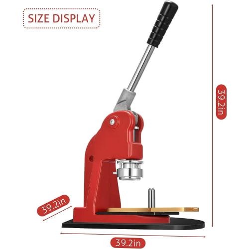 44mm Rotating Button Badge Maker with 300 Button Badge Materials, Button Making Machine, DIY Badge Making Machine for Anime, Idol, and Other Merchandi