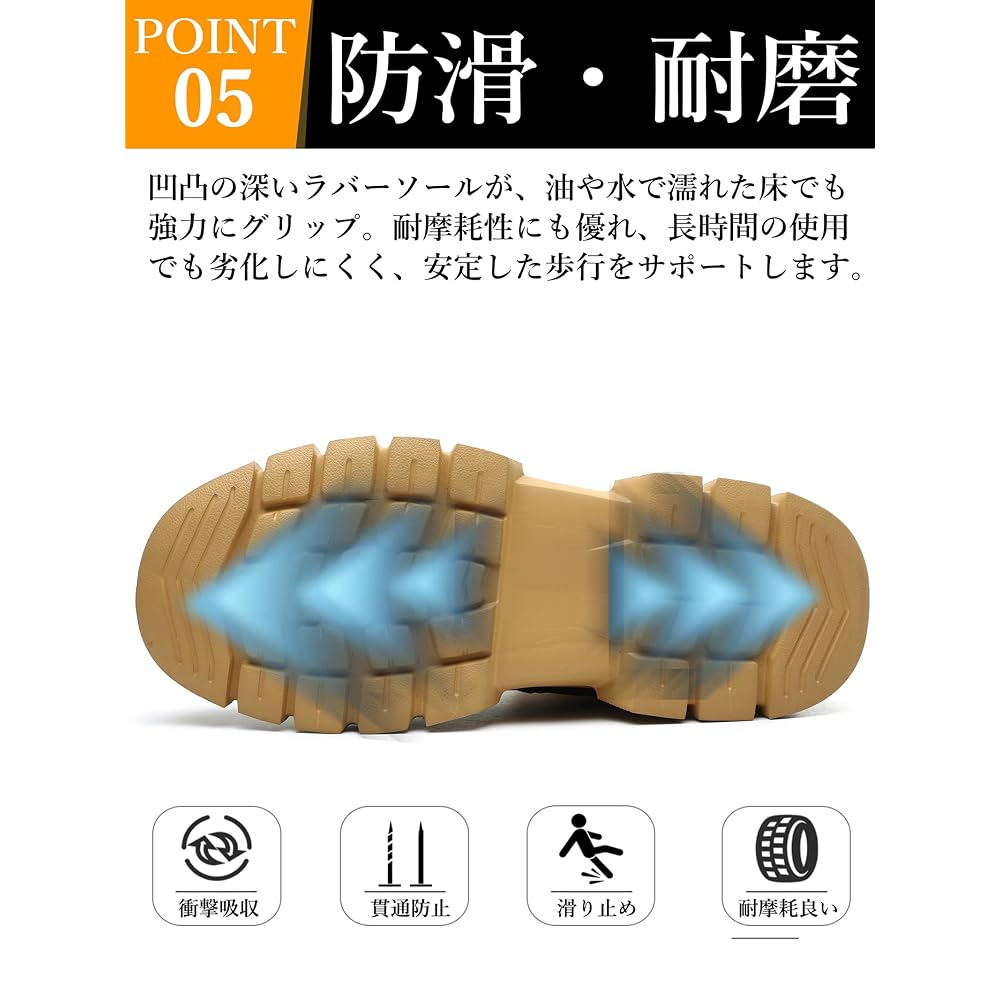 LZZWYBC Safety Boots, High-Cut, Men's, Water-Repellent, Stylish, Steel Toe Cap, Puncture-Resistant,