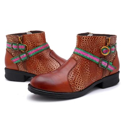 Туфли-лодочки из натуральной кожи на высоком каблуке с тиснением в стиле ретро и ручной росписью, универсальная женская обувь