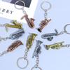 Mini Instrument Saxophone Car Keychain Mini Musical Instrument Metal Key Ring Accessories Bag Pendant Music Festival Gifts