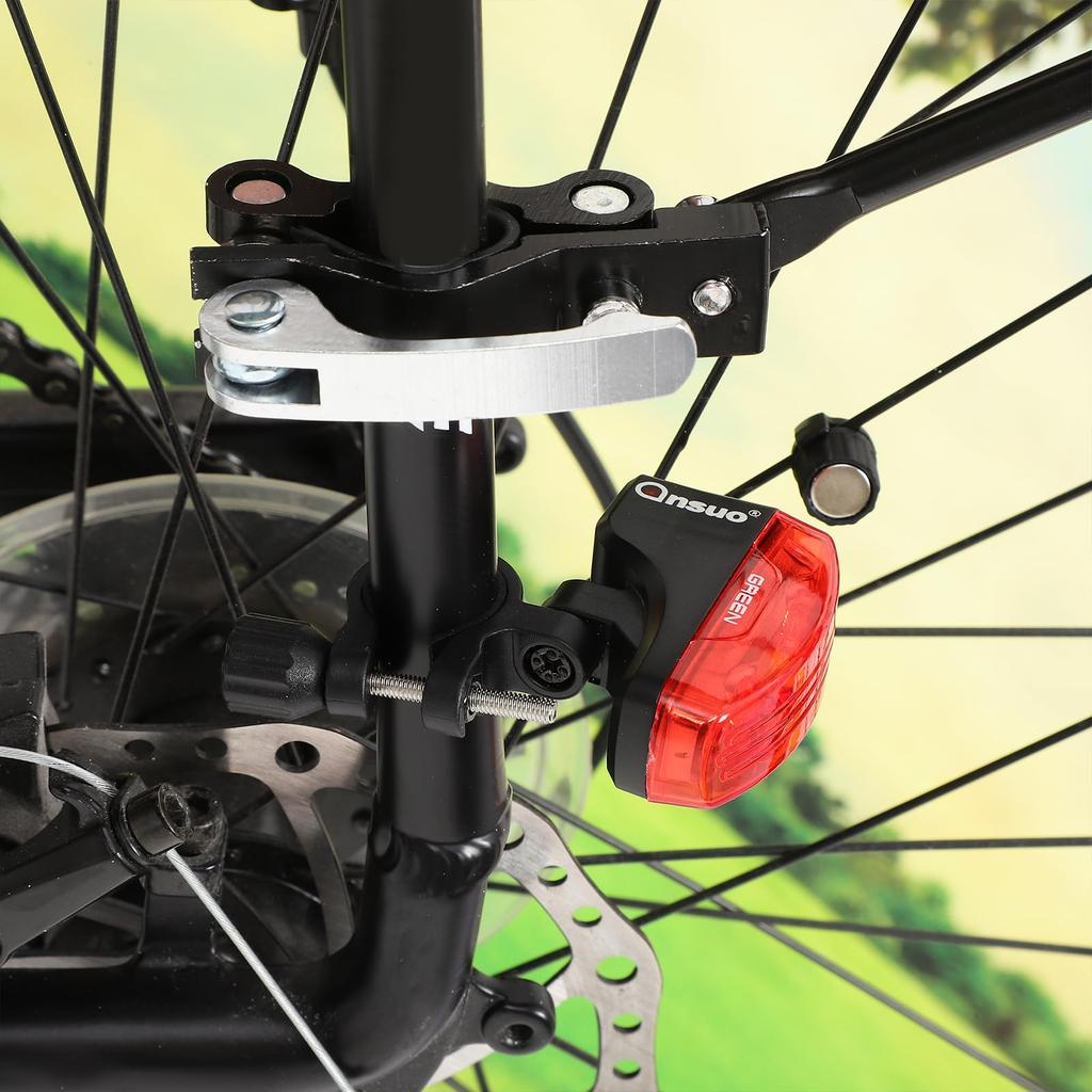 LIOOBO Велосипедный задний фонарь Автоматическое магнитное питание Без батареек или зарядки Высокий регулируемый угол Может быть установлен слева или справа Свет, Освещение,