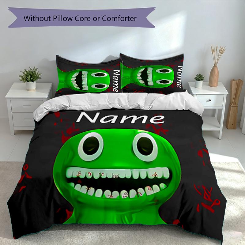 3pcs Custom Name Garten Of Banban Set,Includes 1 Duvet Cover and 2 Pillowcases,All-season Bedroom Decor