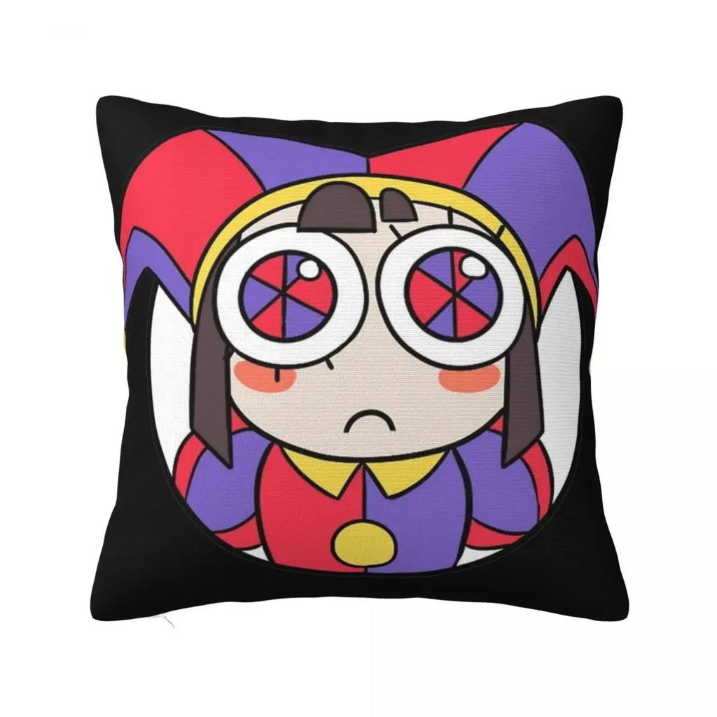 The Amazing Digital Circus Pillow Case Pomni Head Cushion Cover Fashion Decorative Pillowcase for Bed "