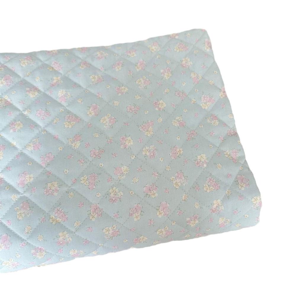 40-Count Quilted Cotton Korean-Style Floral Fabric Jacket for Autumn/Winter