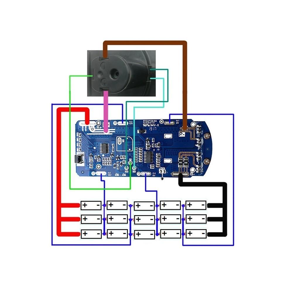 Печатная плата, 1 шт., 15 ядер, защита от зарядки для RYOBI 18 В