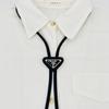 Inverted Triangle Letter Lazy Tie Leather Tie Unisex Shirt Decoration Adjustable Tie