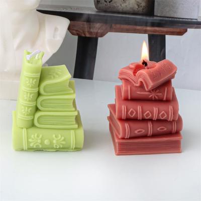 3D Книга Силиконовая Форма для Свечей Сделай Сам Литературный Стиль Гипсовая Форма для Литья Эпоксидной Смолы Рамка для Книги Цемент Гипс Домашний Декор