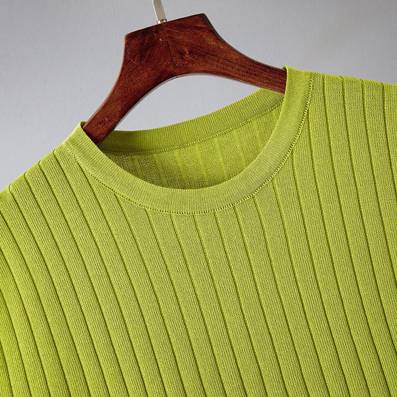 2025 Women Summer Knit 2 Piece Outfits Solid Sleeveless Split Tank Tops Knitted High Waist Wide Leg Pants Set Loungewear Gray