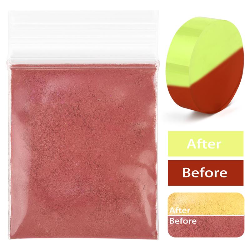 Warm Variable Powder Resin Pigment Crystal Glue DIY Craft Dyes 31℃ Discoloration For UV Epoxy Resin Jewelry Making Accessories