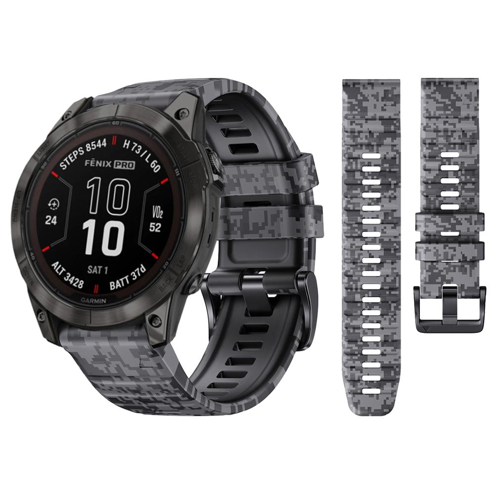 Спортивный камуфляжный силиконовый ремешок Для часов Garmin Fenix 7 7X Pro Solar Ремешок Для Epix Pro (Ген 2) Аксессуары для браслетов 47мм 51мм