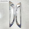 2PCS Car Rear Fog Lights Lamps Frame Decoration Cover Trim Fit For Peugeot 5008 / GT 2017 - 2024 ABS Chrome Accessories Exterior