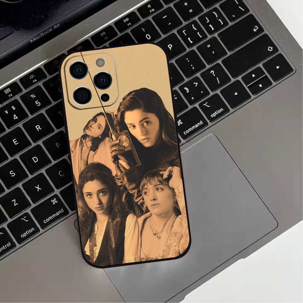 Actress Natalia Dyer Phone Case For iPhone 17,16,15,14,13,12,11 Plus,Pro Max,XS,Soft Silicone Black Cover