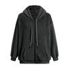 Women's Winter Fleece Windproof Zip Drawstring Front Pocket Outdoor Jacket Fleece Jacket