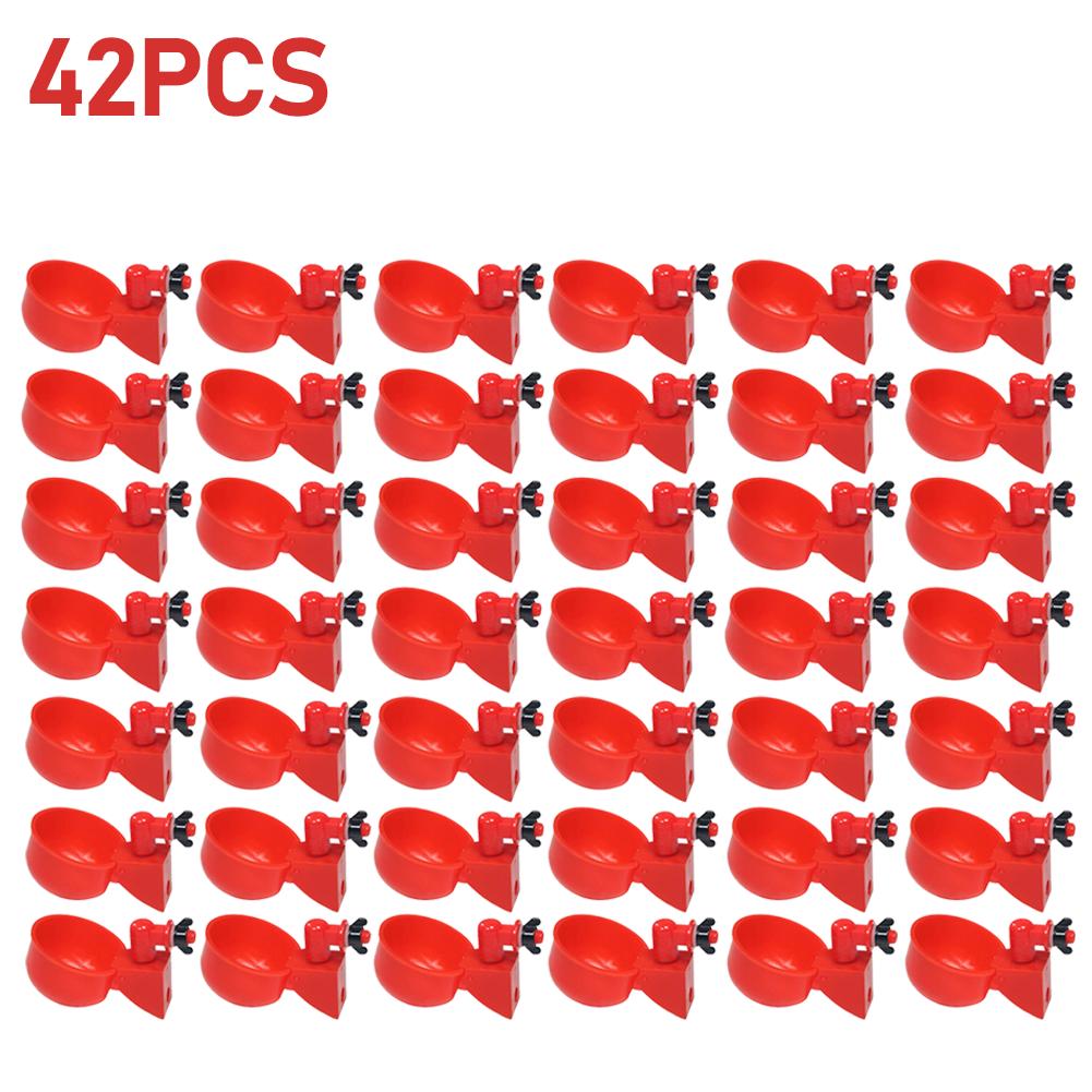 6-48pcs Chicken Duck Drinking Cup Automatic Drinker Chicken Feeder Drinking Fountain Practical Convenient Tools Feeding Supplies