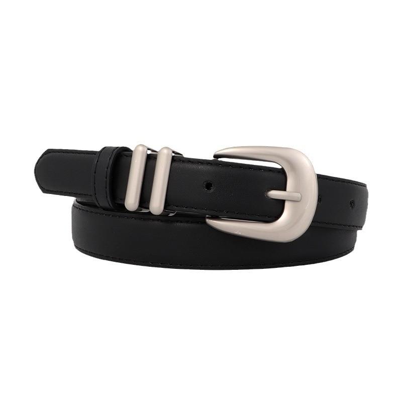 Pu Womens Leather Belt With Pin Buckle For Business Casual And Denim Styles